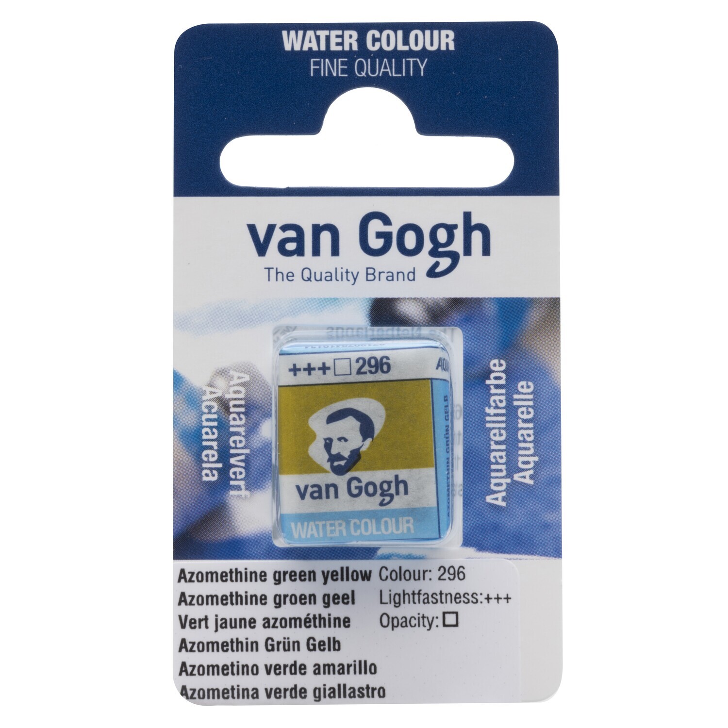 Van Gogh Acuarela Pastilla Azometino Verde Amarillo 296