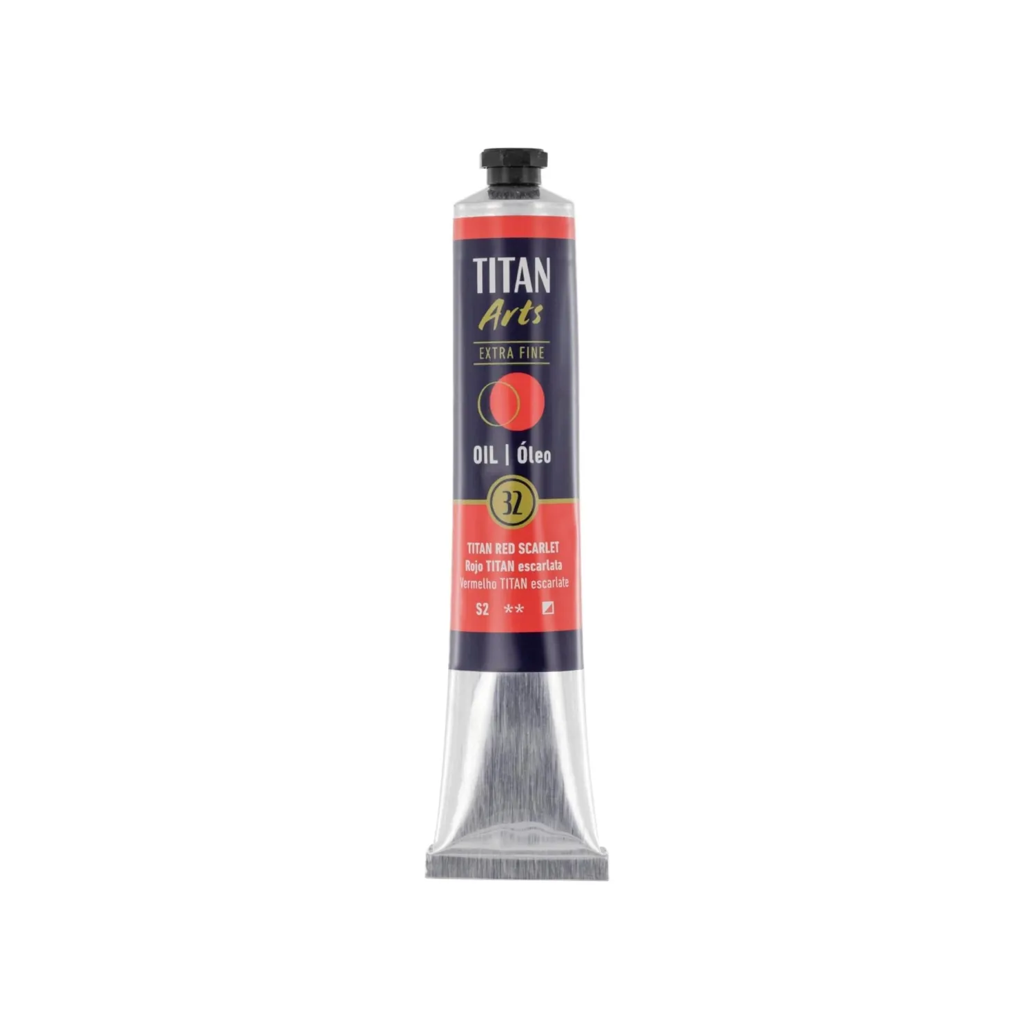 Extra Fino tubo 60 ml Rojo TITAN escarlata N 32