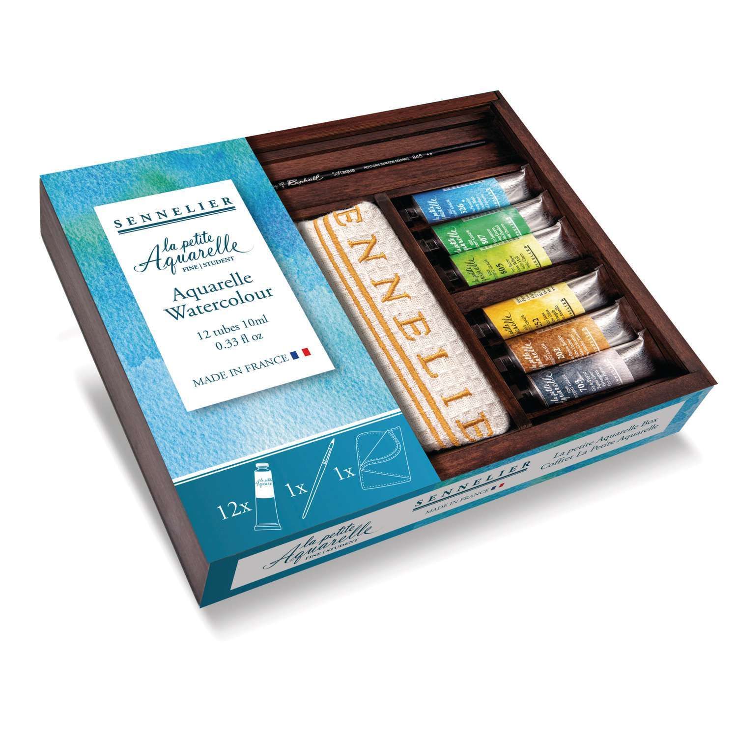 La petite aquarelle set de madera 12 tubos 10ml