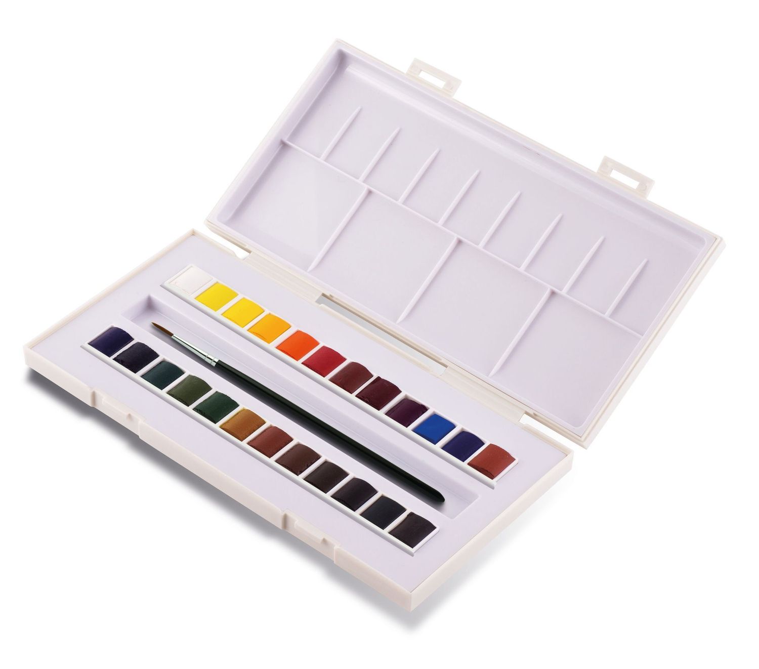 CAJA LA PETITE AQUARELLE 24 12 GODETS PINCEL RELLENABLE