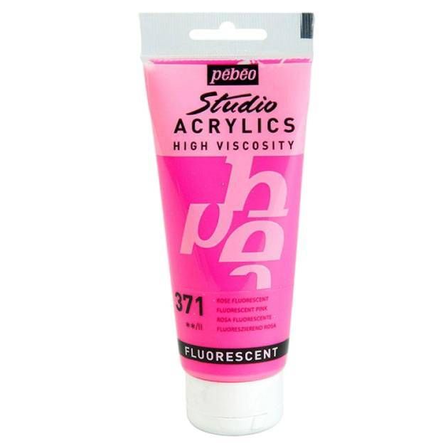 ACRILICO FINO STUDIO 100 ML ROSA FLUORESCENTE Nº371