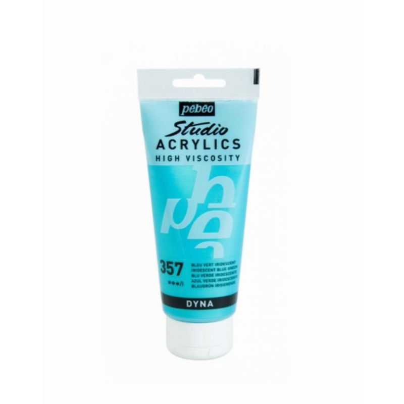 ACRILICO FINO STUDIO 100 ML AZUL VERDE IRIDISCENTE Nº357