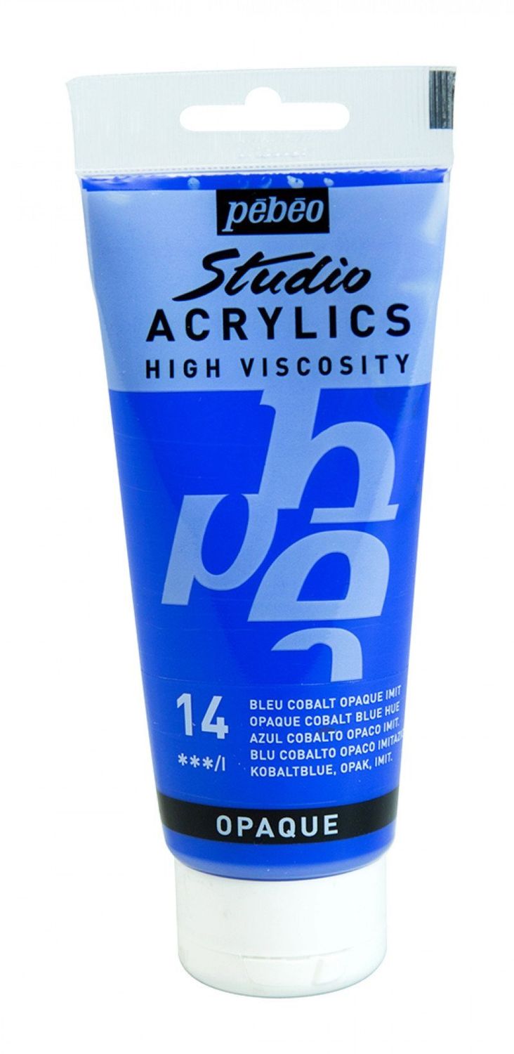 ACRILICO FINO STUDIO 100 ML AZUL COBALTO OPACO Nº14