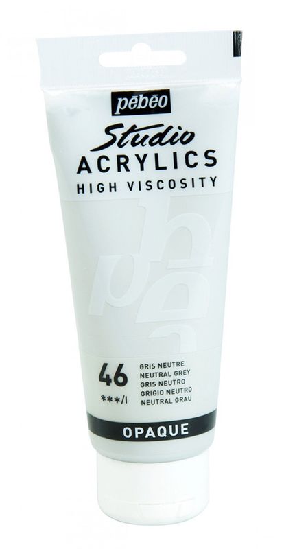 ACRILICO FINO STUDIO 100 ML GRIS NEUTRO Nº46