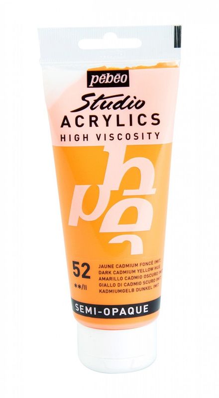 ACRILICO FINO STUDIO 100 ML AMARILLO CADMIO OSCURO IMIT. Nº52
