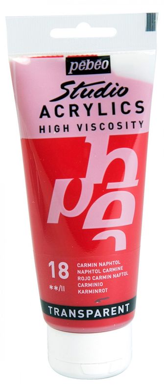 ACRILICO FINO STUDIO 100 ML CARMIN NAFTOL Nº18