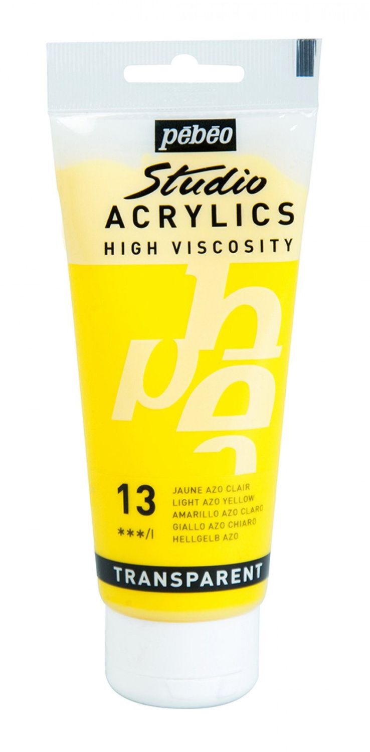 ACRILICO FINO STUDIO 100 ML AMARILLO AZO CLARO Nº13