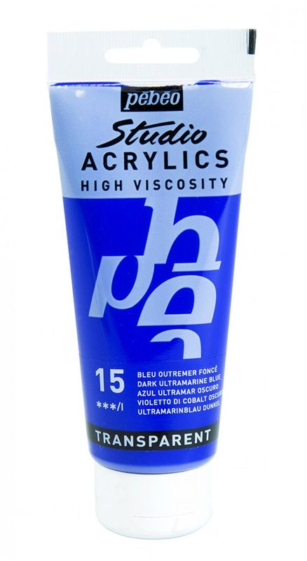 ACRILICO FINO STUDIO 100 ML AZUL ULTRAMAR OSCURO Nº15