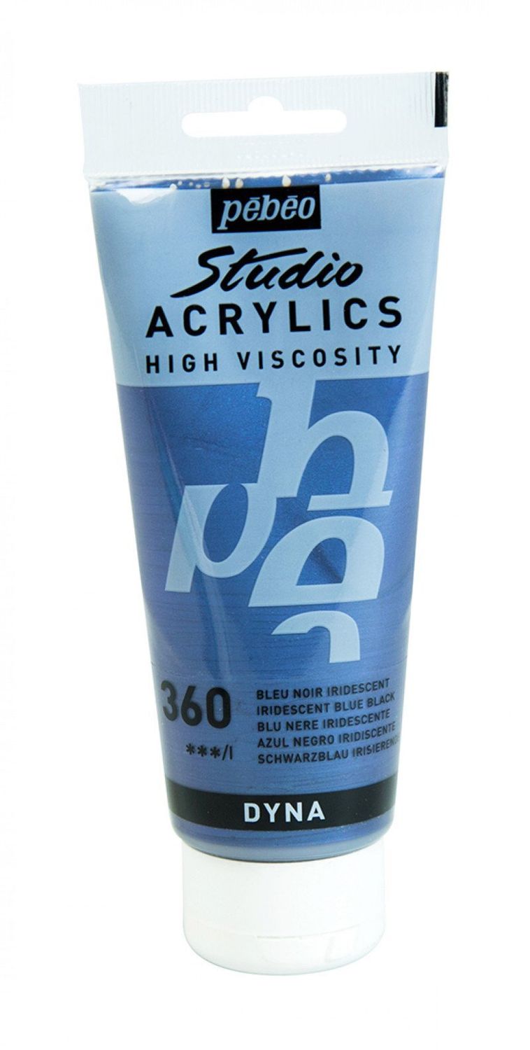 ACRILICO FINO STUDIO 100 ML AZUL NEGRO IRIDISCENTE Nº360