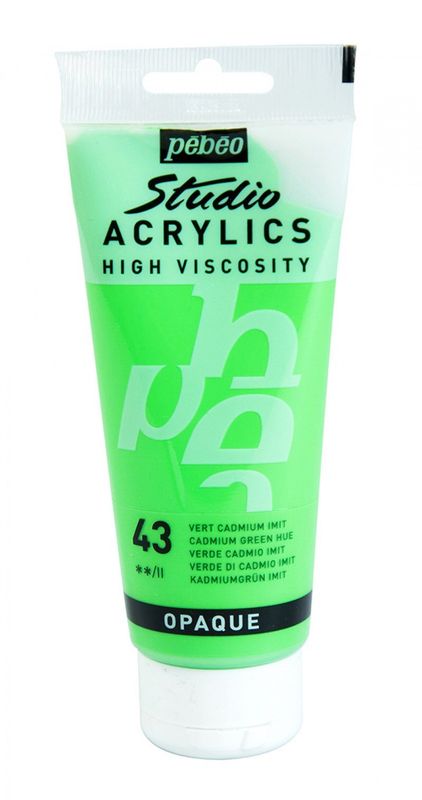 ACRILICO FINO STUDIO 100 ML VERDE CADMIO IMITACION Nº43