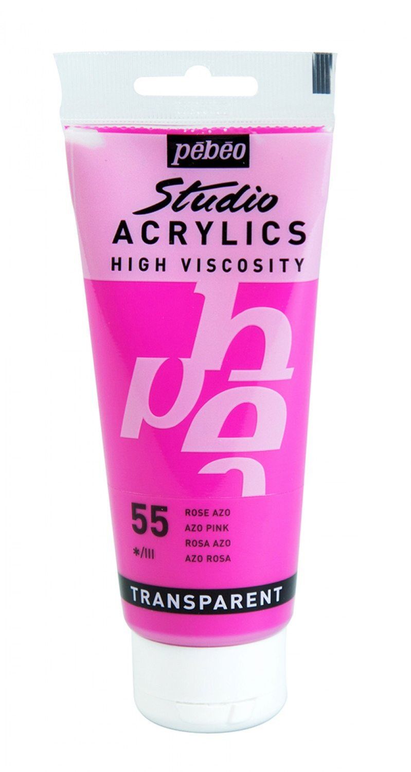 ACRILICO FINO STUDIO 100 ML ROSA AZO Nº55