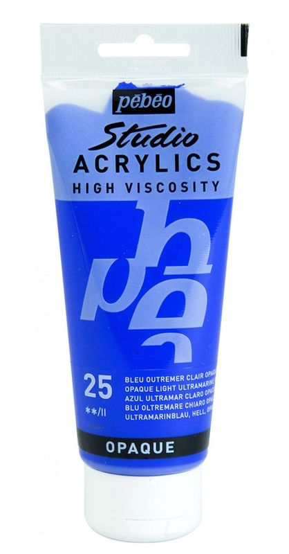 ACRILICO FINO STUDIO 100 ML AZUL ULTRAMAR CLARO OPACO Nº25