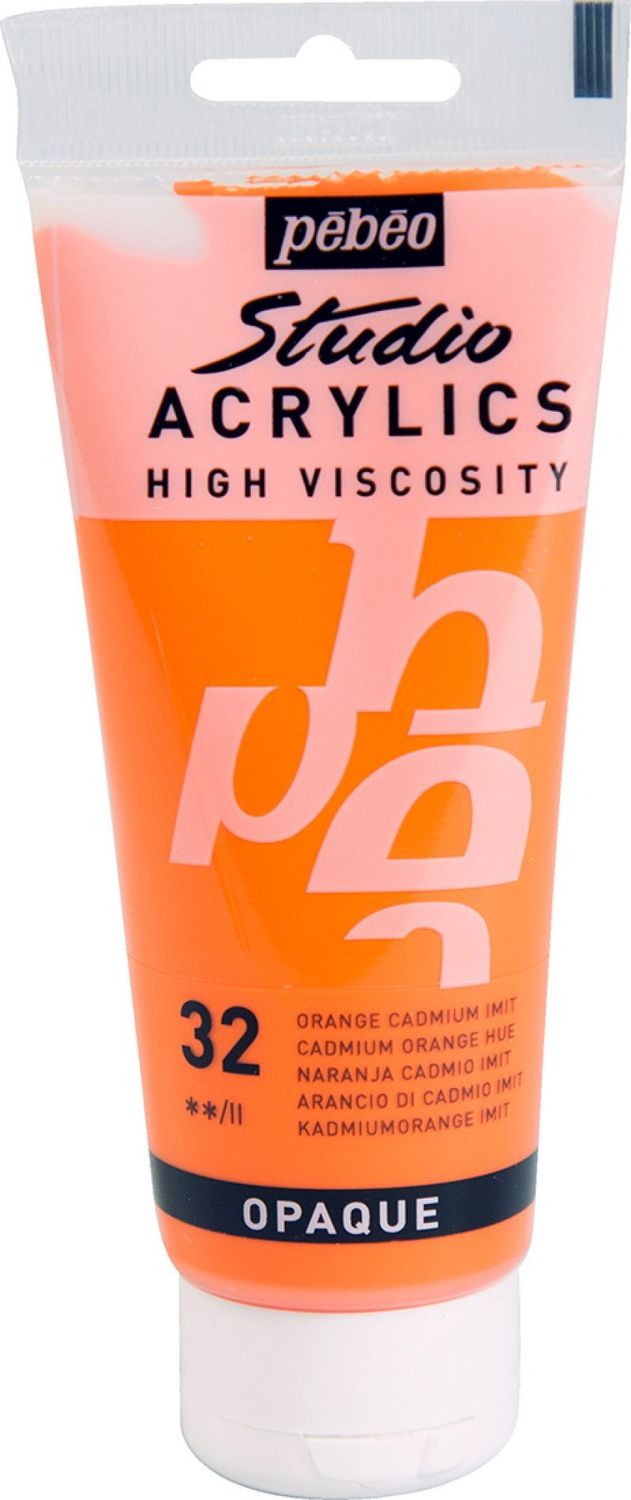 ACRILICO FINO STUDIO 100 ML NARANJA CADMIO IMITACION Nº32