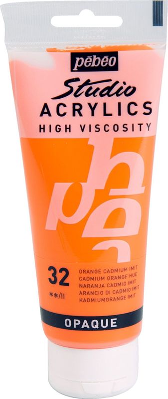 ACRILICO FINO STUDIO 100 ML NARANJA CADMIO IMITACION Nº32