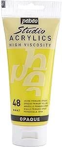 ACRILICO FINO STUDIO 100 ML AMARILLO PRIMARIO OPACO Nº48