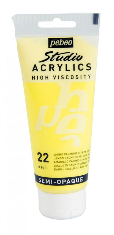 ACRILICO FINO STUDIO 100 ML AMARILLO CADMIO LIMON IMITACION Nº22
