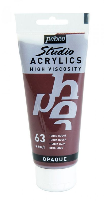 ACRILICO FINO STUDIO 100 ML TIERRA ROJA Nº63