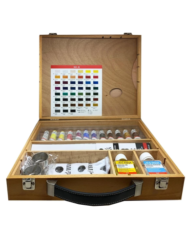 Caja maletin de madera oleo Goya 12 tubos 20 ml Caja maletin de madera oleo Goya 12 tubos 20 ml