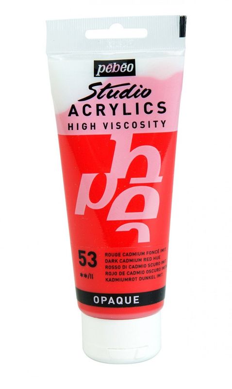 ACRILICO FINO STUDIO 100 ML ROJO CADMIO OSCURO IMIT.Nº53