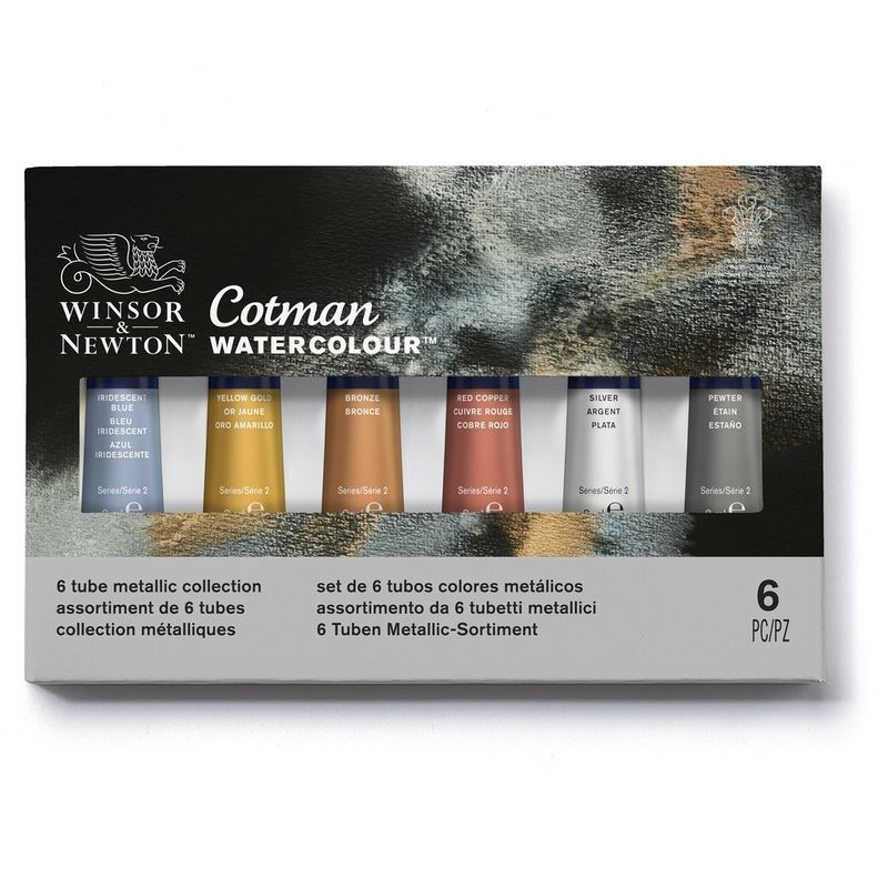 Set de acuarela cotman 6 tubos 8ml metalicos