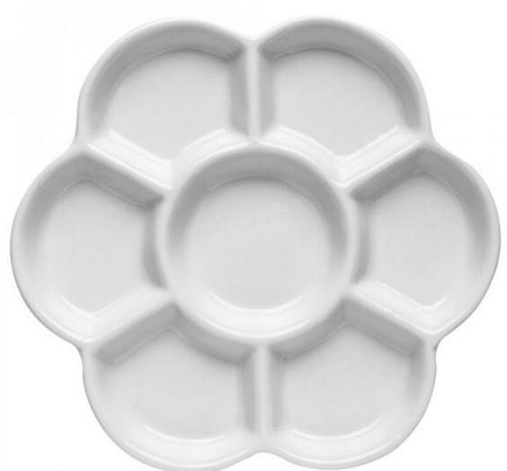 Paleta Porcelana 7 Pozos Flor