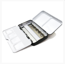 CAJA METALICA ACUARELA VACIA 12 1/2 GODETS