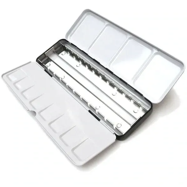 CAJA METALICA ACUARELA VACIA 24 1/2 GODETS