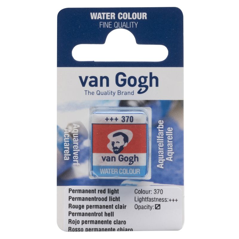 Van Gogh Acuarela Pastilla Rojo Permanente Claro 370 Van Gogh Acuarela Pastilla Rojo Permanente Claro 370