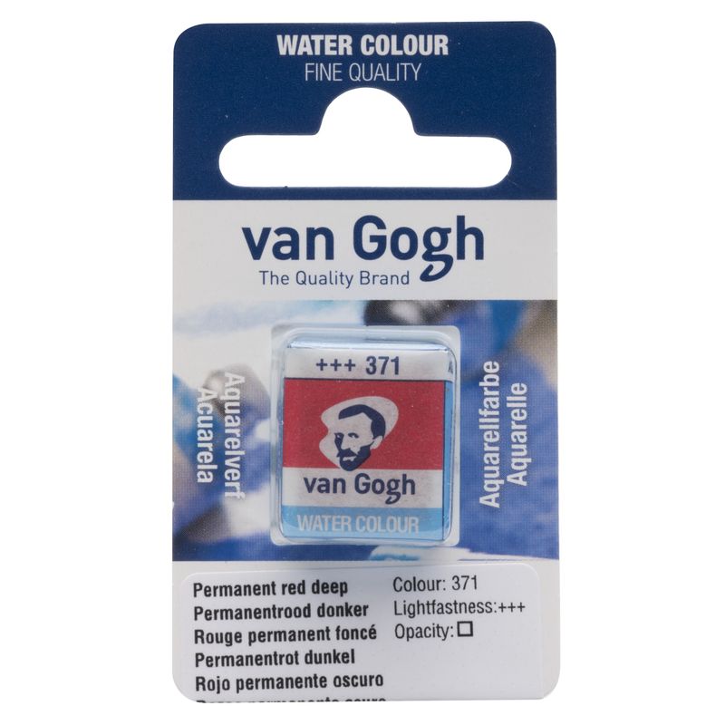 Van Gogh Acuarela Pastilla Rojo Permanente Oscuro 371 Van Gogh Acuarela Pastilla Rojo Permanente Oscuro 371