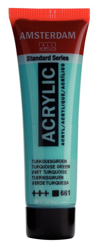 Amsterdam Tubo 20 ml Verde Turquesa 661 Amsterdam Tubo 20 ml Verde Turquesa 661
