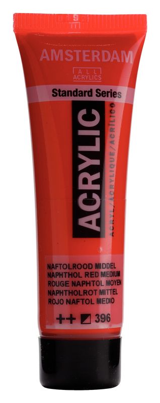 Amsterdam Tubo 120 ml Rojo Naftol Medio 396 Amsterdam Tubo 120 ml Rojo Naftol Medio 396