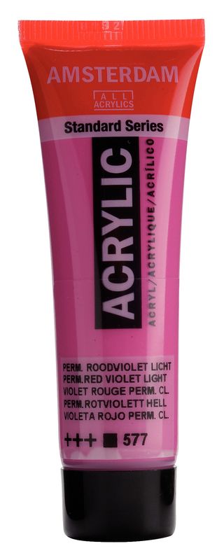 Amsterdam Tubo 120 ml Violeta Rojo Permanente Claro 577 Amsterdam Tubo 120 ml Violeta Rojo Permanente Claro 577