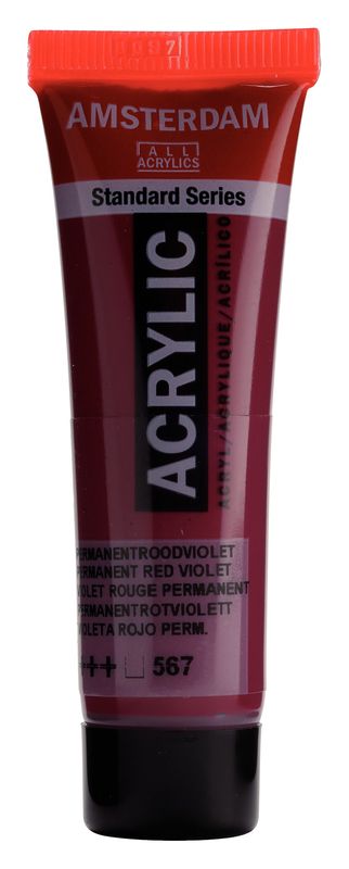 Amsterdam Tubo 120 ml Violeta Rojizo Permanente 567 Amsterdam Tubo 120 ml Violeta Rojizo Permanente 567