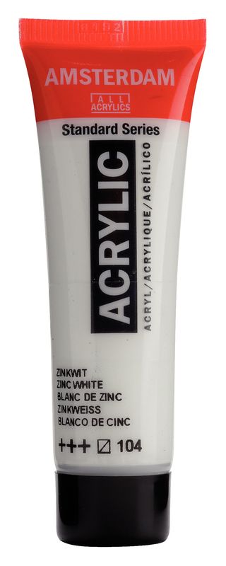 Amsterdam Tubo 120 ml Blanco de Cinc 104 Amsterdam Tubo 120 ml Blanco de Cinc 104
