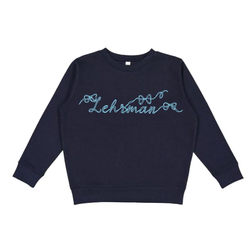 Ribbons &amp; Bows Navy Crewneck Sweatshirt