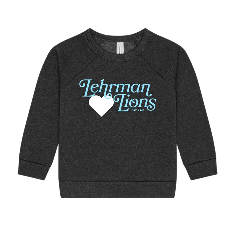 Lehrman Hearts Dark Grey Crewneck Sweatshirt