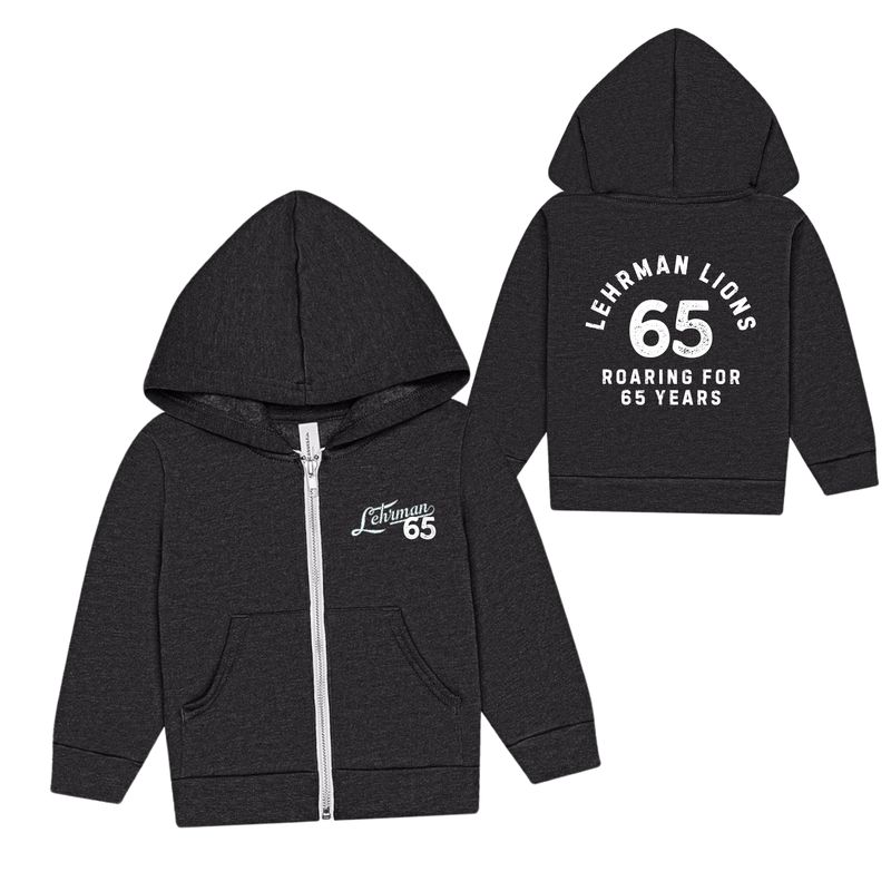 Vintage 65 Years Dark Grey Zip-Up Hoodie