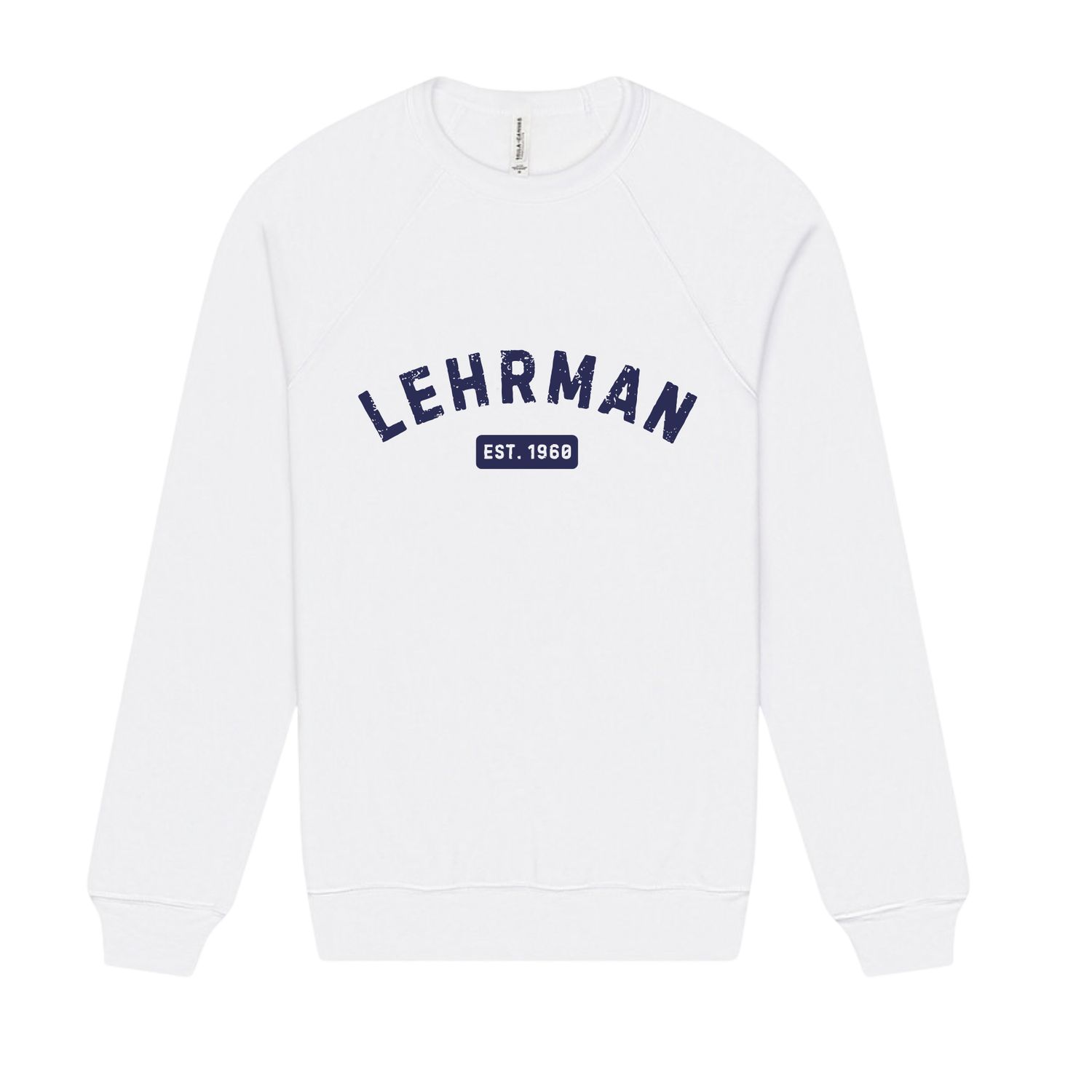 Lehrman Vintage White Crewneck Sweatshirt