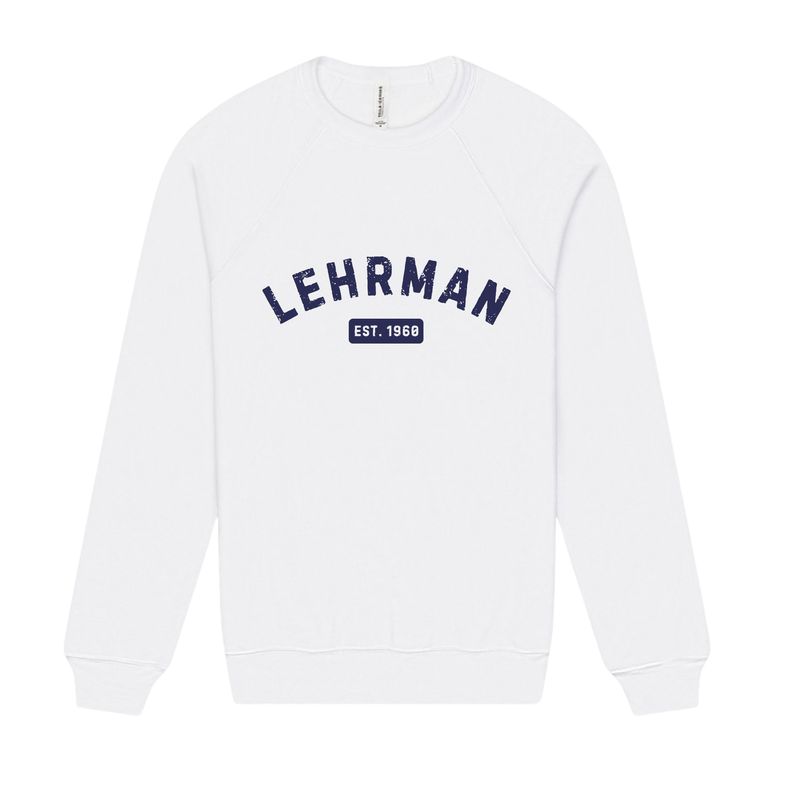 Lehrman Vintage White Crewneck Sweatshirt