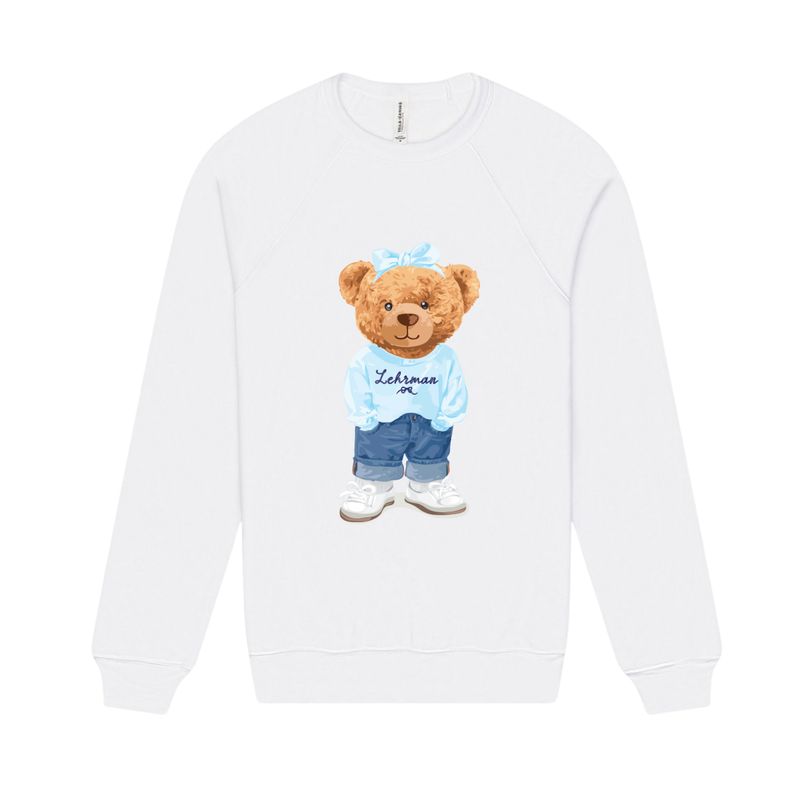 Beary Cute White Crewneck Sweatshirt