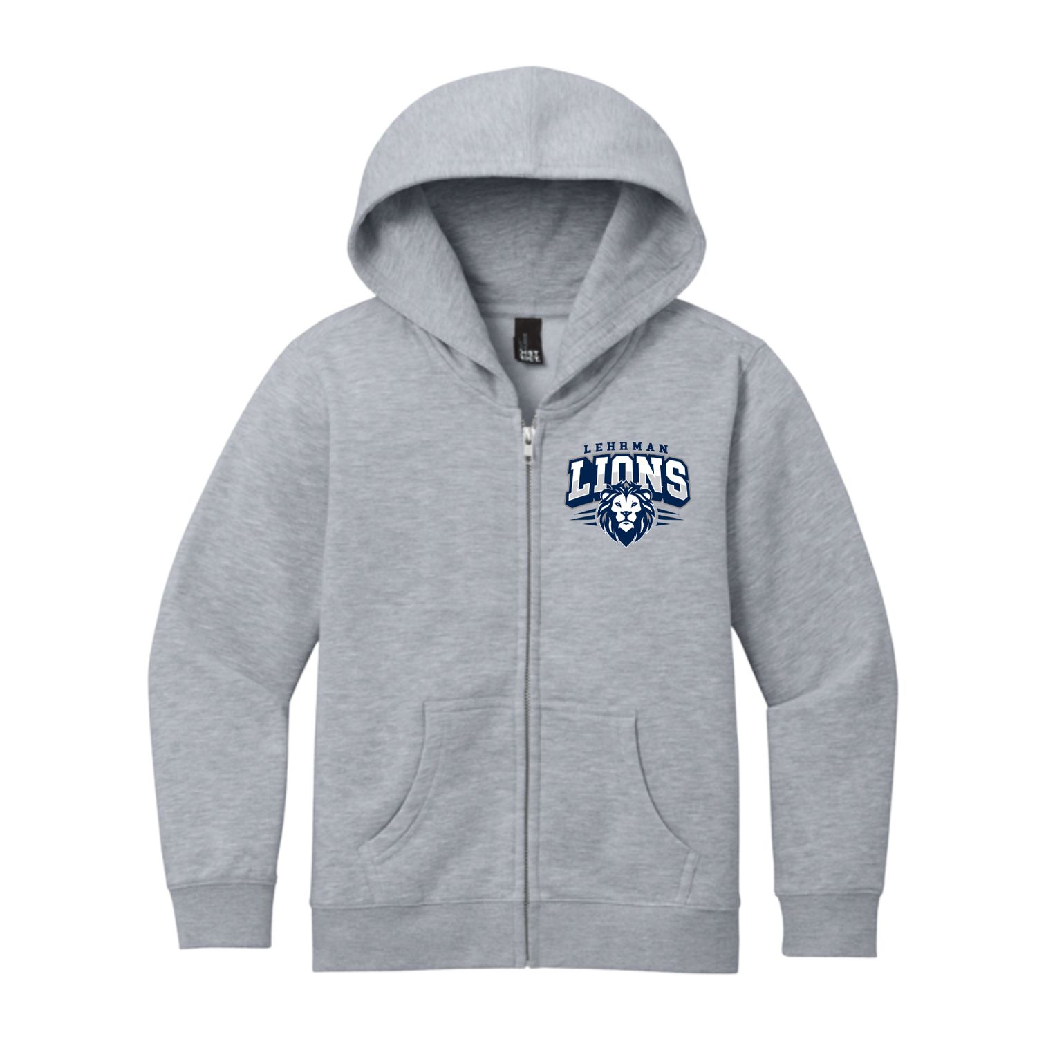 Lion Athletics Grey Zip-Up Hoodie
