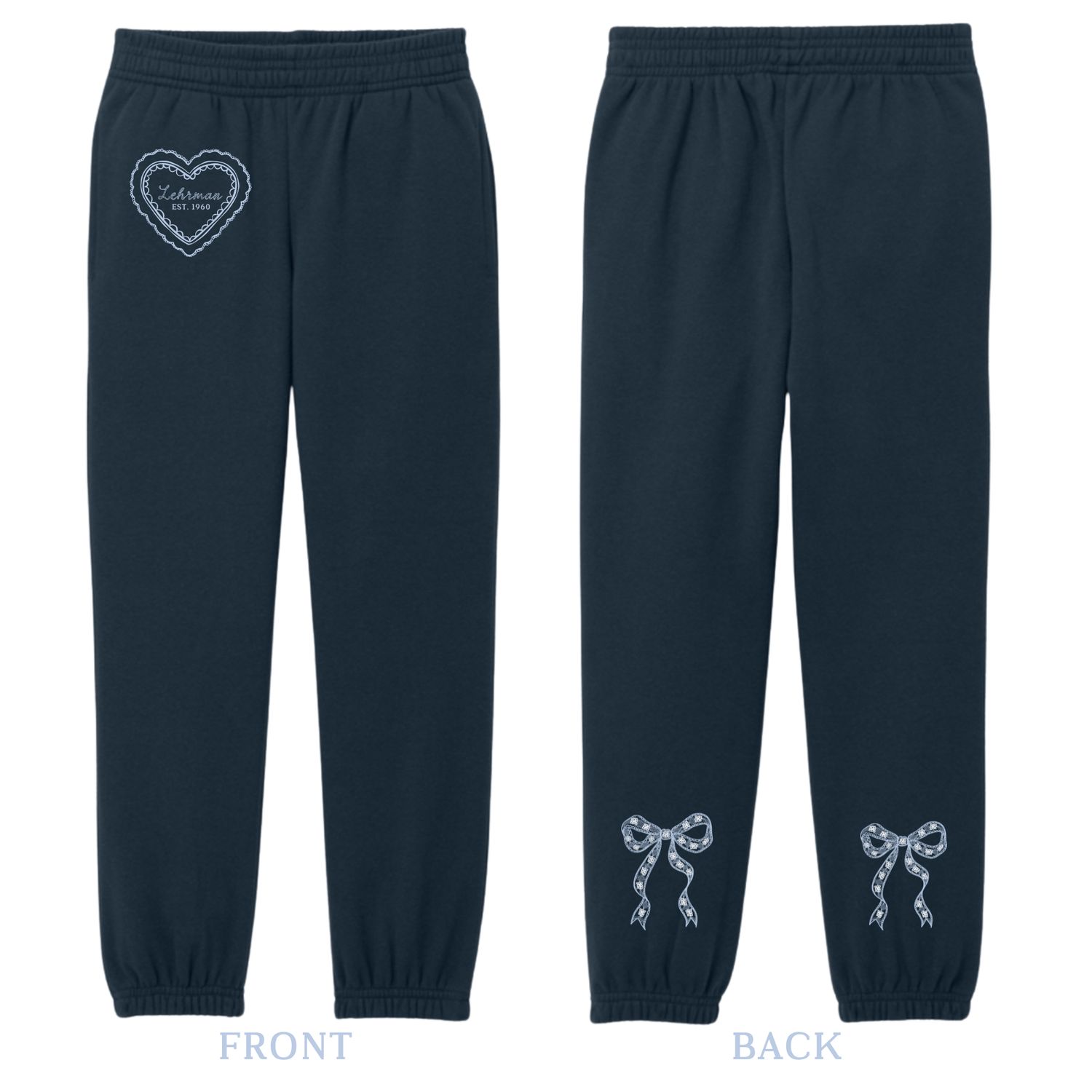 Ribbons &amp; Bows Navy Sweatpants