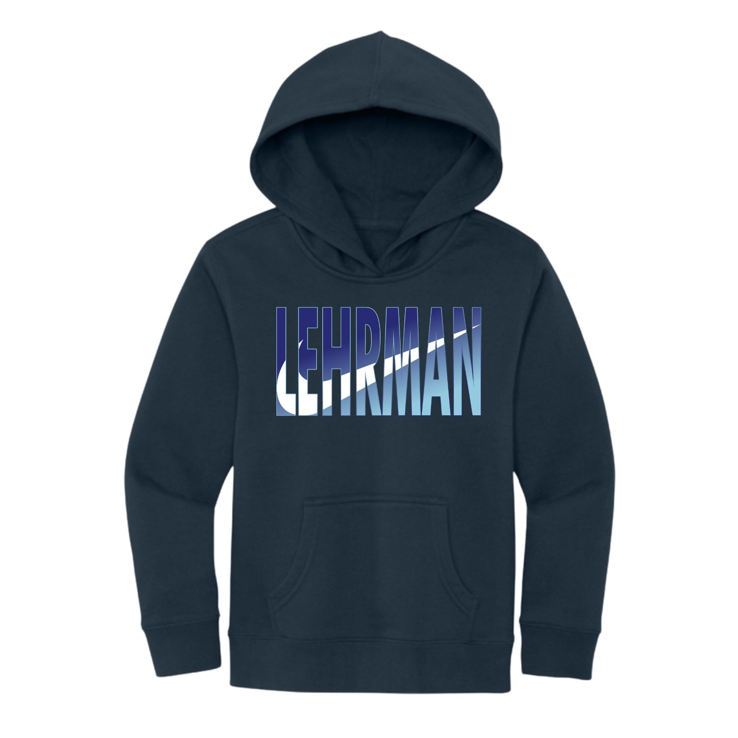 Lehrman Swoosh Navy Hoodie
