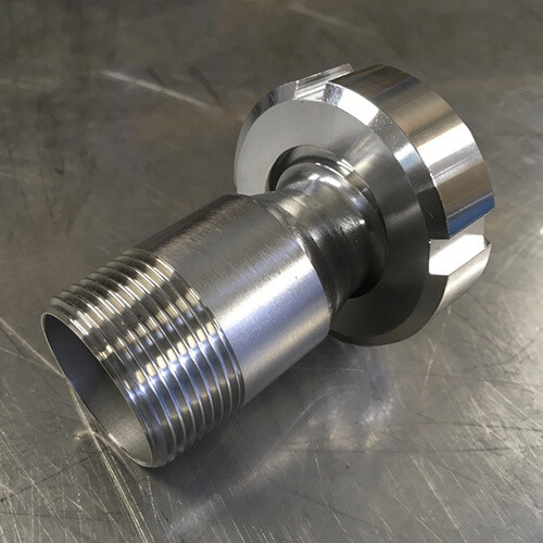 RVS koppelstuk BSP buitendraad - Puntstuk/wartel (DIN11851)