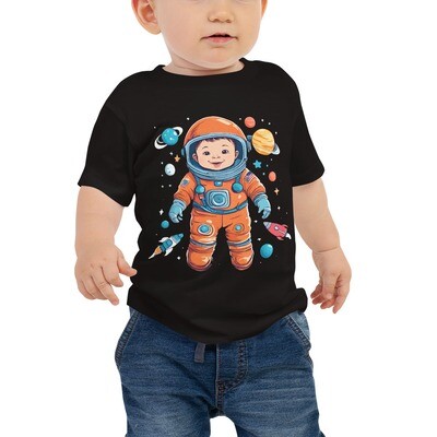 Space Astronaut Baby Print Cotton Short Sleeve Tee | 6 - 24 months
