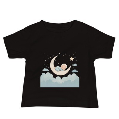 Baby On A Cloud Print Cotton Short Sleeve Tee | 6 - 24 months