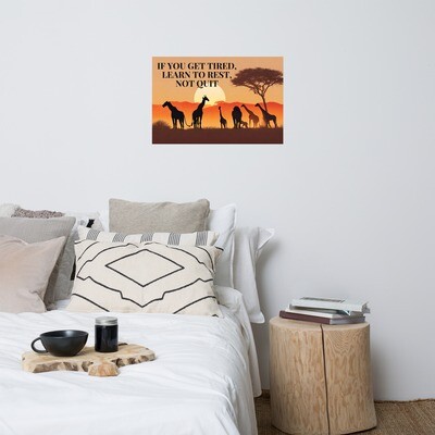 Safari Silhouettes Theme Printed Wall Poster | Multiple Size Options