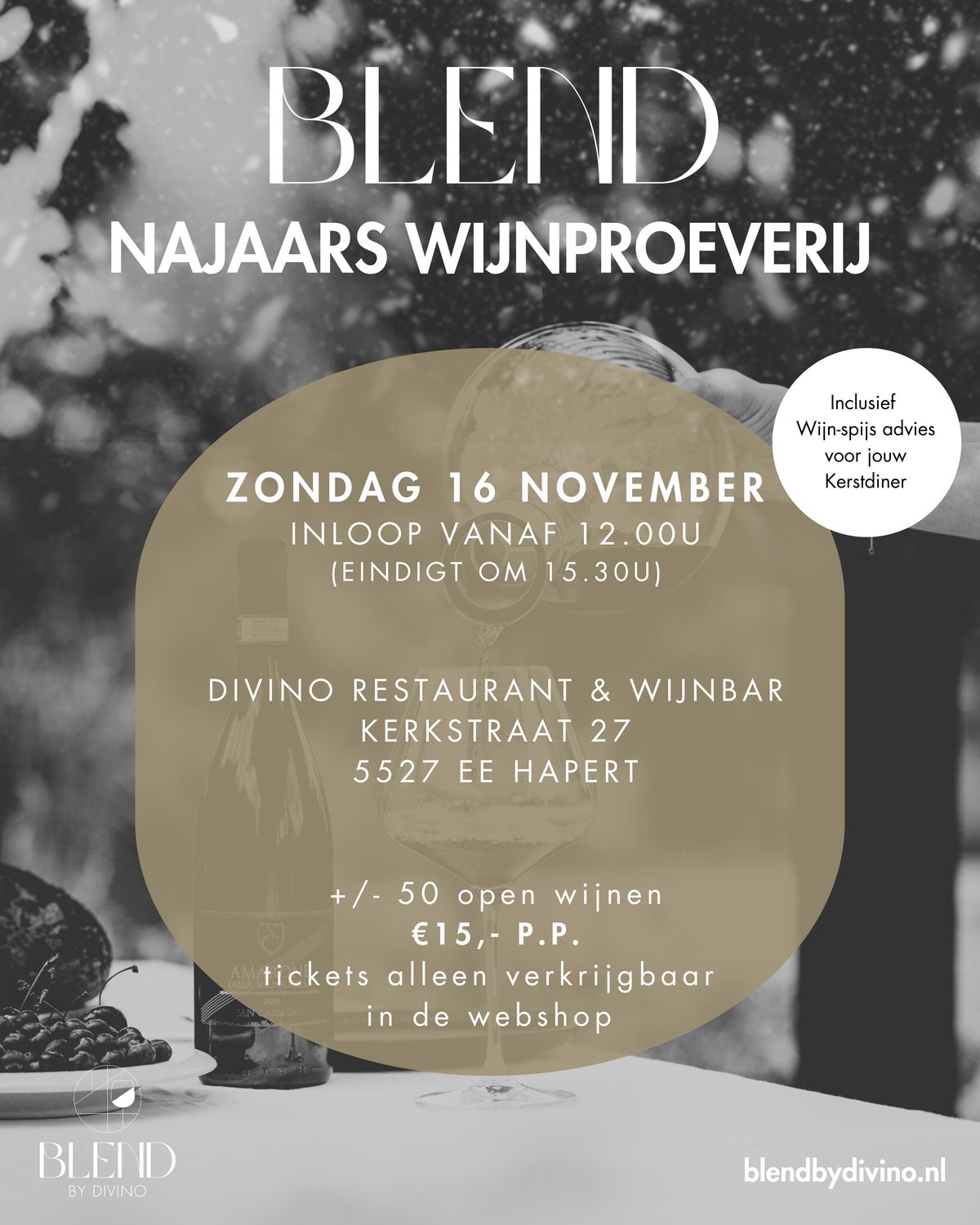 Najaars wijnproeverij 16 november
