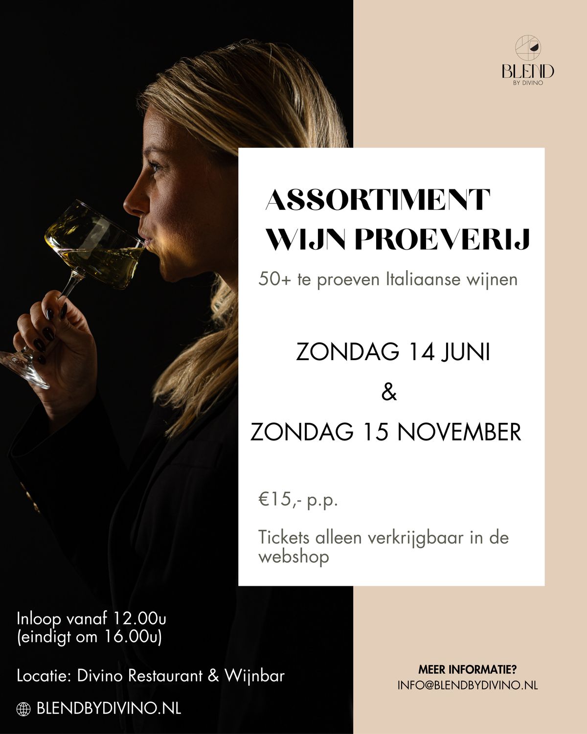 Assortiment wijnproeverij