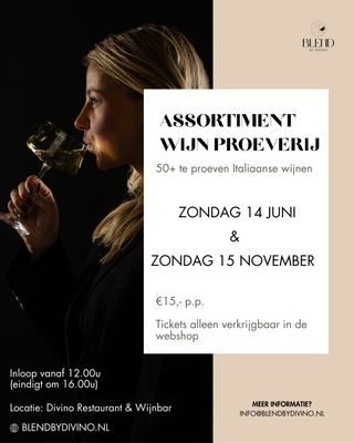 Assortiment wijnproeverij